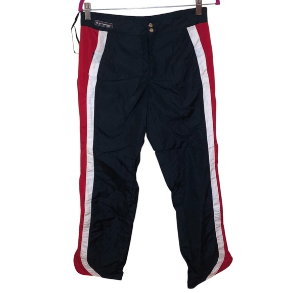 Vintage Ralph Lauren Nylon Red Parachute white red stripe pants size 6 - Picture 1 of 10